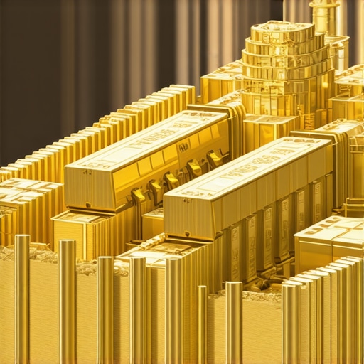 Advanced gold mining operation showcasing AI, blockchain, and sustainable practices