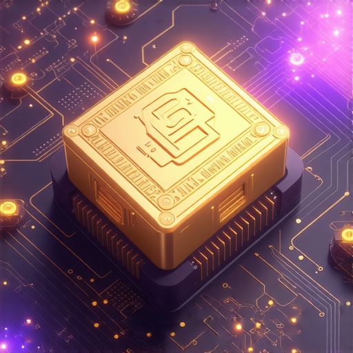 Futuristic digital gold trading platform featuring blockchain technology and quantum computing visualization