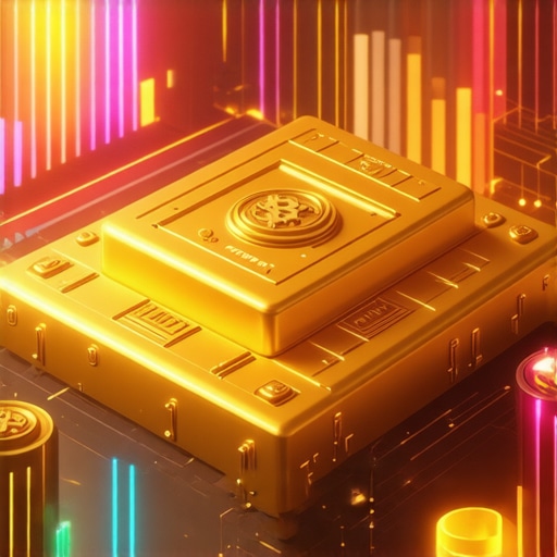 Advanced gold trading platform integrating AI and blockchain in a high-tech environment