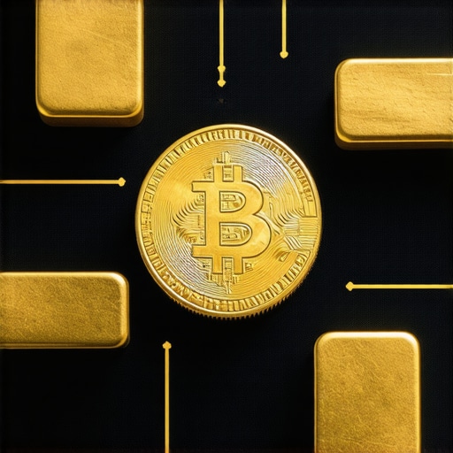 Visualization of AI analysis and blockchain technology in gold investment