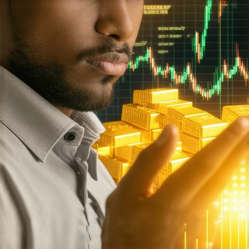 Financial analyst using digital tools to analyze gold market trends in 2025
