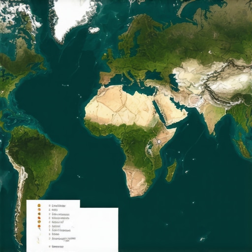 Map illustrating global gold mining regions, transportation routes, and storage facilities for strategic analysis