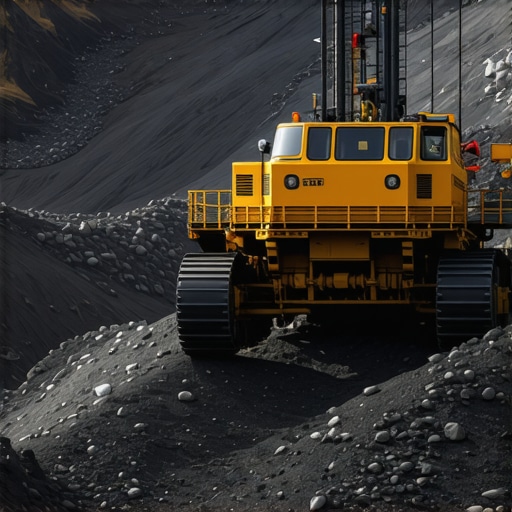 Futuristic gold mining operation with AI and renewable energy technologies