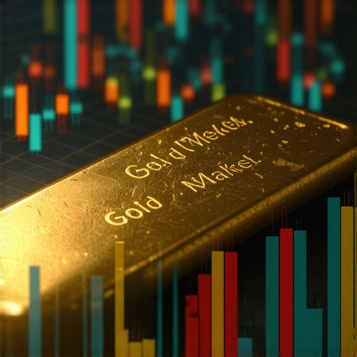 Advanced Gold Market Analytics 2025 Futuristic charts showing gold price trends, AI data analysis, macroeconomic indicators