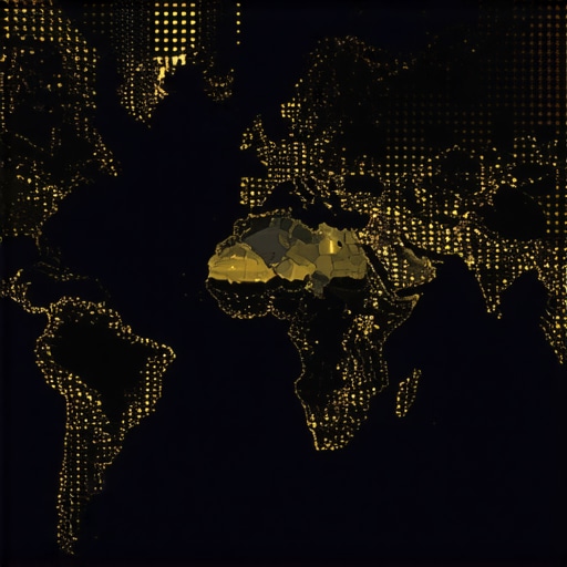 Blockchain Technology in Gold Supply Chain 2025 Futuristic blockchain system tracking gold from mine to market across the globe