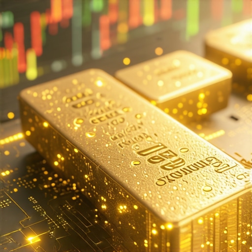 Blockchain and Digital Gold Trading in 2025 Futuristic digital interface showing gold trading on blockchain platform