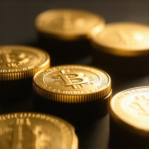 Blockchain-based digital gold tokens representing modern investment