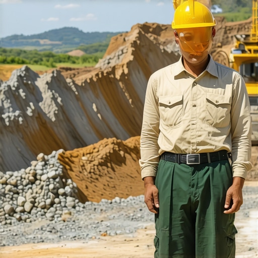 ESG-Compliant Gold Mining Practices Sustainable gold mining site with eco-friendly practices