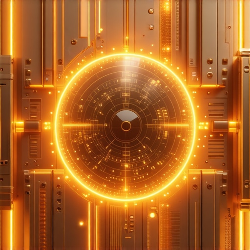 High-tech gold vault with blockchain interfaces highlighting security and transparency.