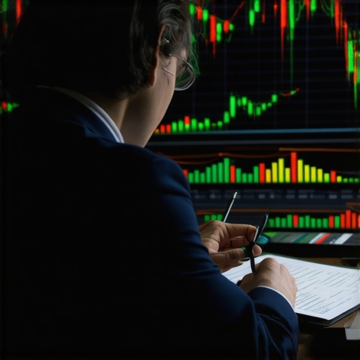 Gold Market Analysis and Derivatives Trading Financial analyst analyzing gold market charts and derivative strategies