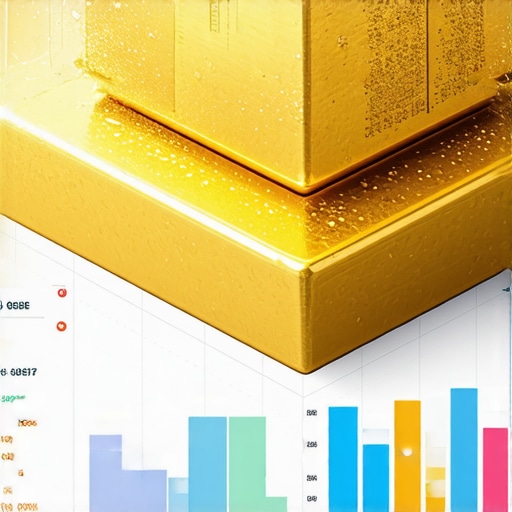 Futuristic digital platform showcasing blockchain and AI in gold trading