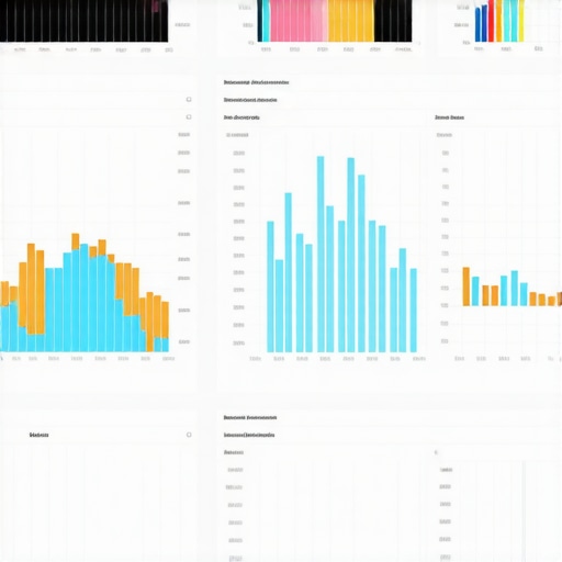 AI Analytics for Gold Market Forecasting Computer screen displaying data analytics and gold market forecasts