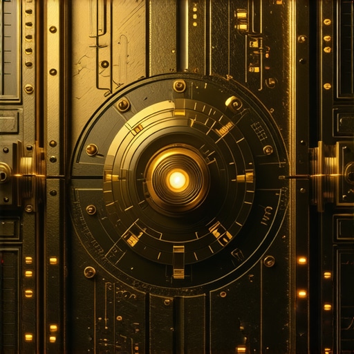 State-of-the-art gold vault with blockchain verification technology.