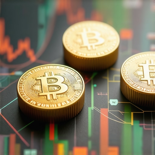 Blockchain and Digital Gold Assets Futuristic digital gold tokens representing blockchain-based investment