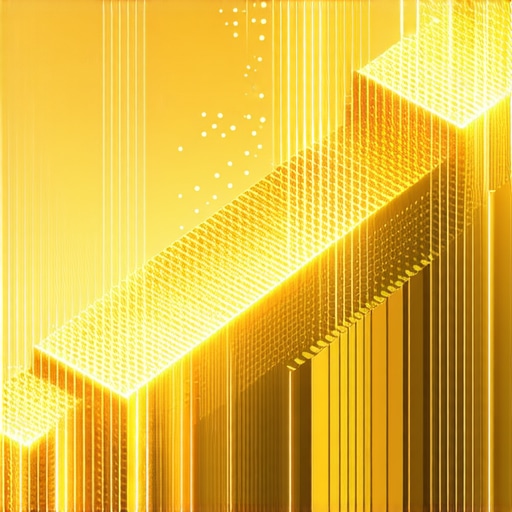 Illustration of digital gold trading platform with blockchain technology