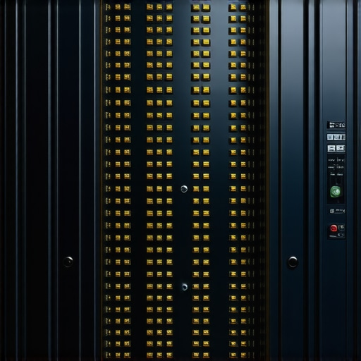 Central bank vault with gold bars and digital interfaces, symbolizing integration of gold reserves with digital assets.