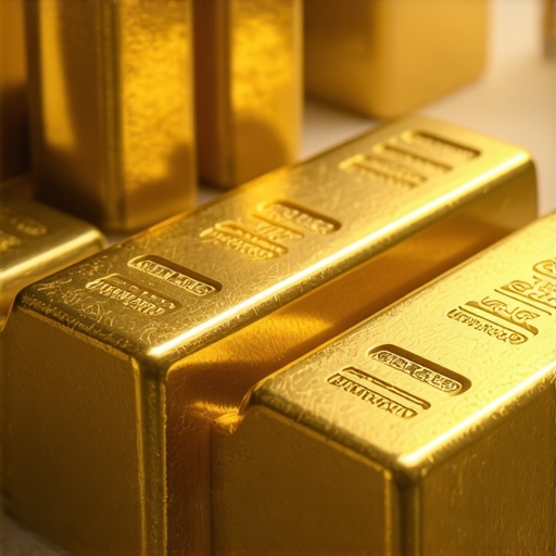 Digital gold tokens and physical gold bars representing modern gold investing