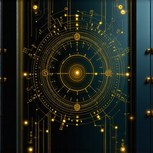 Modern gold storage facility featuring blockchain verification systems