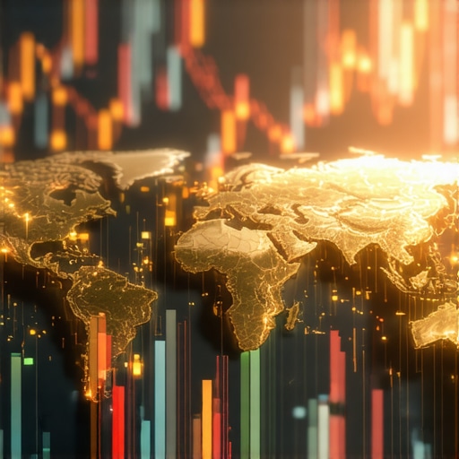 Illustration of central banks managing gold reserves with financial data