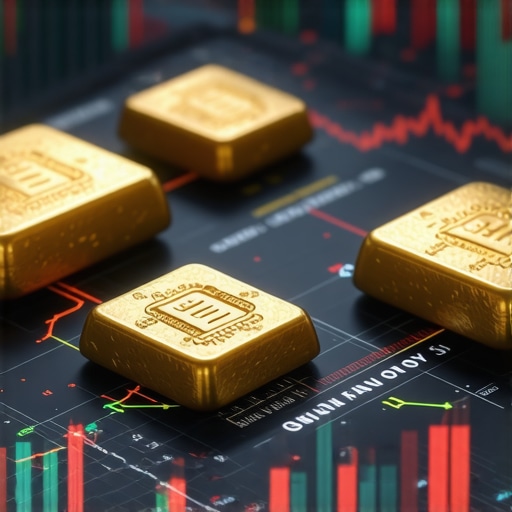 Digital interface analyzing gold market trends with advanced financial technology