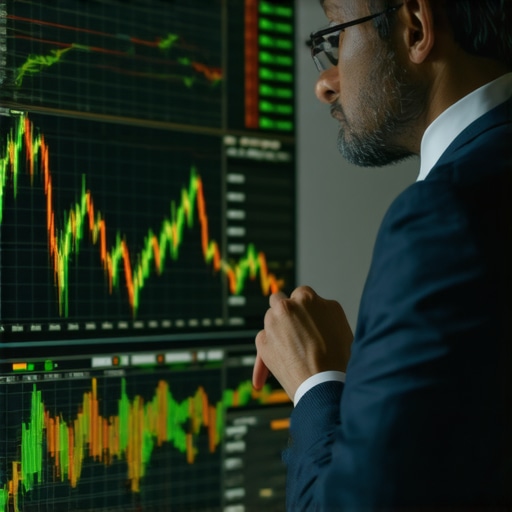 Analyst analyzing gold market trends with digital tools and data visualizations.