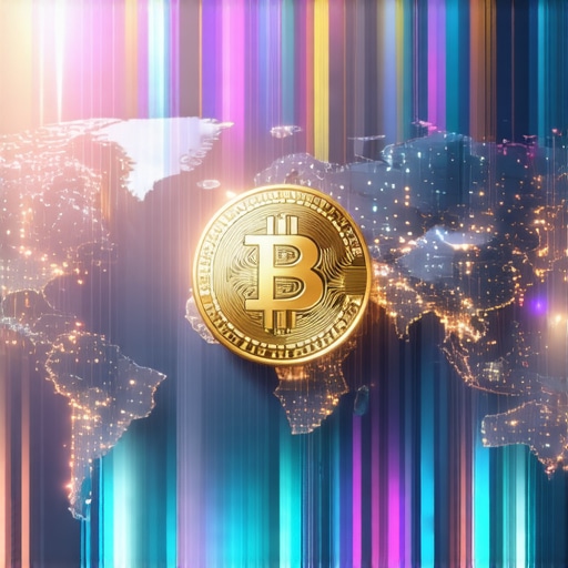 Digital gold coins connected across a world map representing blockchain technology in gold investments
