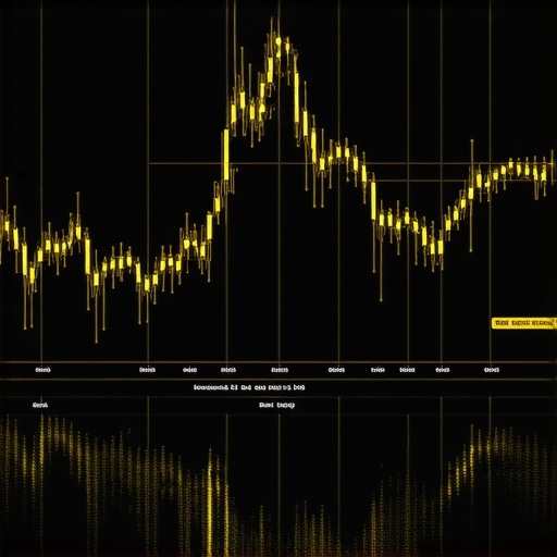 Futuristic digital interface displaying gold market analytics and AI tools