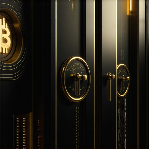 Next-Generation Gold Storage Solutions High-tech gold vault incorporating blockchain security and biometric access