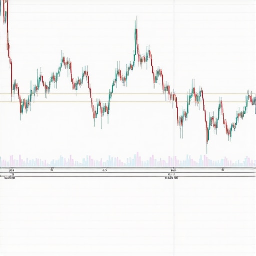 Digital interface showing complex algorithms analyzing gold market trends