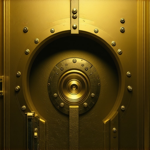 Advanced Gold Vault Security Solutions A state-of-the-art gold vault with biometric scanners and digital monitoring systems