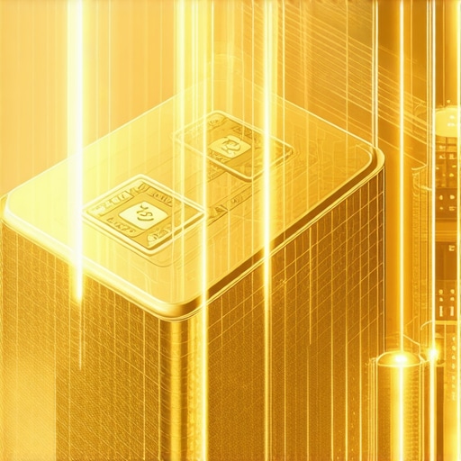 Visualization of digital gold tokens stored in a blockchain wallet