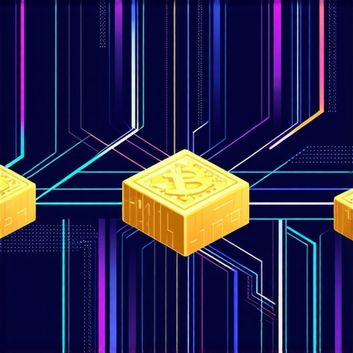 Illustration of AI-driven gold mining with blockchain traceability