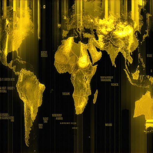 Illustration of central banks, gold bars, and geopolitical flags representing strategic gold accumulation