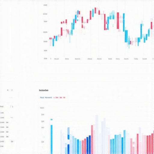 Gold Market Data Dashboard A modern digital dashboard showing real-time gold price predictions, economic data, and sentiment graphs.
