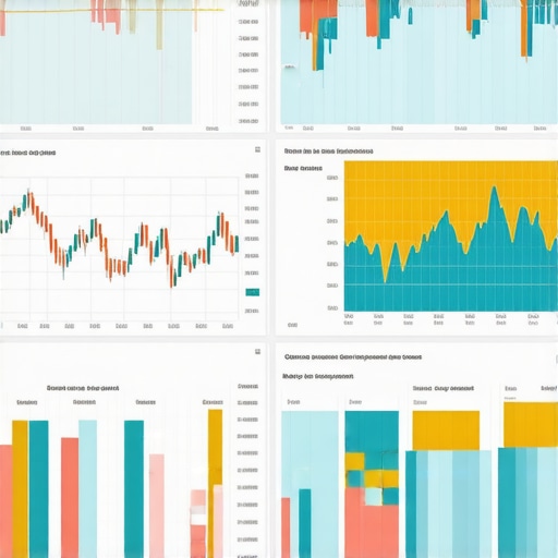 Futuristic digital dashboard showing gold price analysis with graphs and economic indicators.