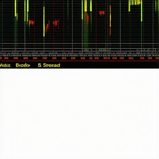 Gold Market Liquidity Analysis A digital trading interface displaying liquidity metrics, order book depth, and bid-ask spreads for gold trading.