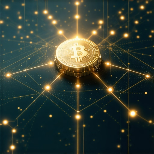 A visual representation of blockchain technology showing gold verification process