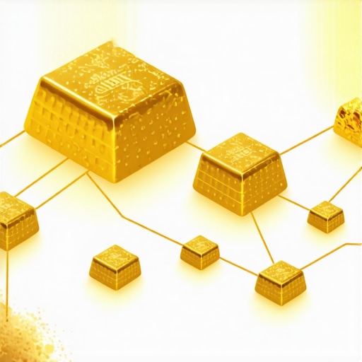 Diagram illustrating blockchain tracking from gold mine to investor, highlighting transparency and trust.