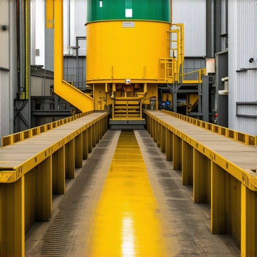 Futuristic gold recycling facility demonstrating sustainable extraction methods.