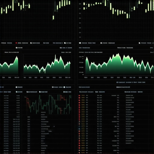 Futuristic digital dashboard displaying gold market analytics and geopolitical data streams.