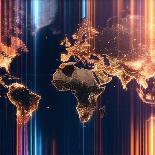 A digital visualization of gold market data analyzed through futuristic AI and geopolitics overlay.