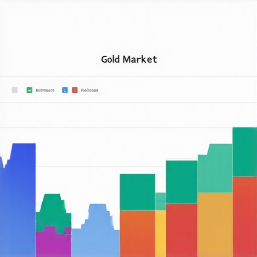 Futuristic interface showing gold trading analytics and AI predictions
