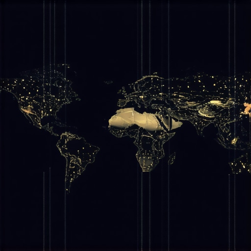 Advanced Gold Market Analytics Dashboard Futuristic dashboard showing gold price trends and geopolitical risk overlays.