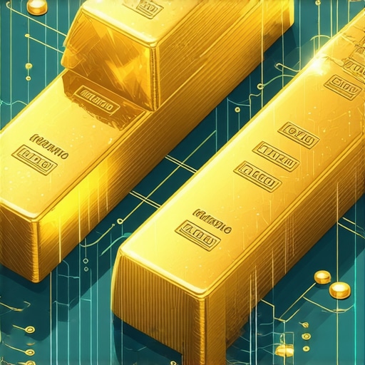 Diagram showing how blockchain verifies the provenance of gold bars to reduce premiums.