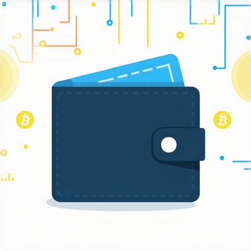 Cryptocurrency Digital Wallet and Blockchain Technology A digital wallet surrounded by various cryptocurrency symbols representing blockchain and digital assets.