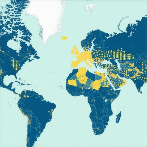 A detailed world map illustrating currency fluctuations and gold demand centers, emphasizing macroeconomic influences on premiums.