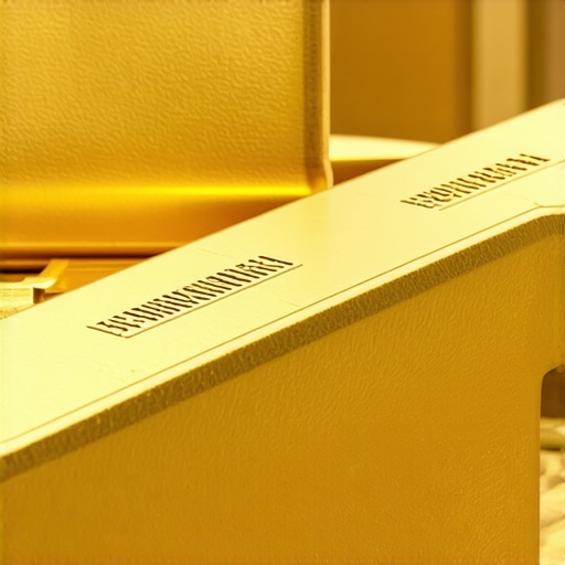 Illustration of blockchain ledger tracking gold from mine to market