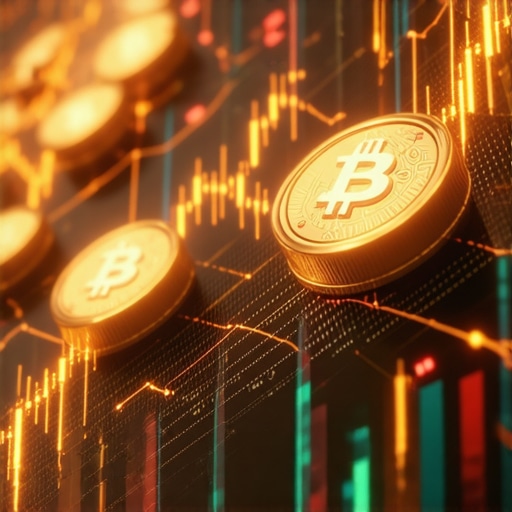 Next-Gen Gold Investment Tools Futuristic interface shows holographic gold price charts and blockchain icons