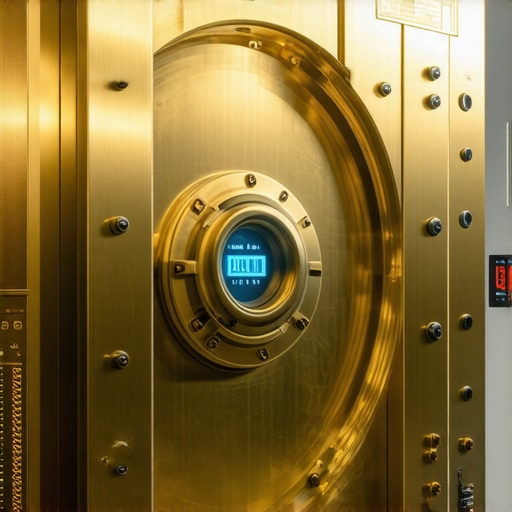 A state-of-the-art gold vault with biometric access controls and climate regulation features