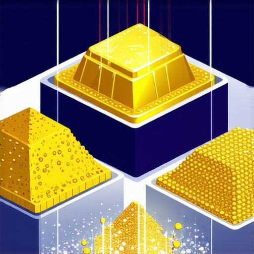 Futuristic image depicting renewable energy technologies affecting global gold supply